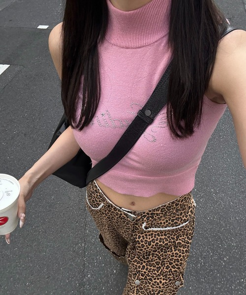 Judin（ジュディン）の「Bijou sleeveless knit【JD】（タンクトップ