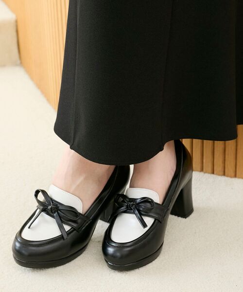 MAJESTIC LEGON(マジェスティックレゴン)の「リボンヒールローファー(ローファー・レディース・ブラック/ブラック系その他/ボルドー・SMALL/MEDIUM/LARGE/X-LARGE)」の8枚目の写真