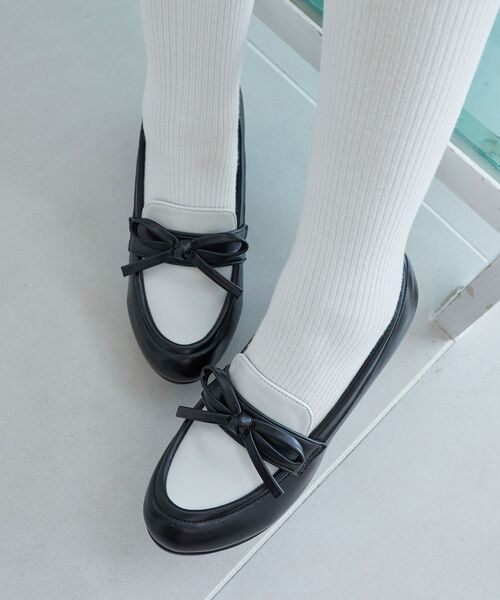 MAJESTIC LEGON(マジェスティックレゴン)の「リボンヒールローファー(ローファー・レディース・ブラック/ブラック系その他/ボルドー・SMALL/MEDIUM/LARGE/X-LARGE)」の10枚目の写真