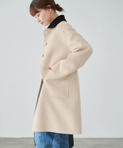 IENA(イエナ)の「Super160 3wayコート(その他アウター・レディース・ベージュ/ブラック・38/36)」の5枚目の写真