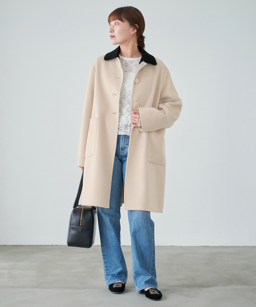 IENA(イエナ)の「Super160 3wayコート(その他アウター・レディース・ベージュ/ブラック・38/36)」の8枚目の写真