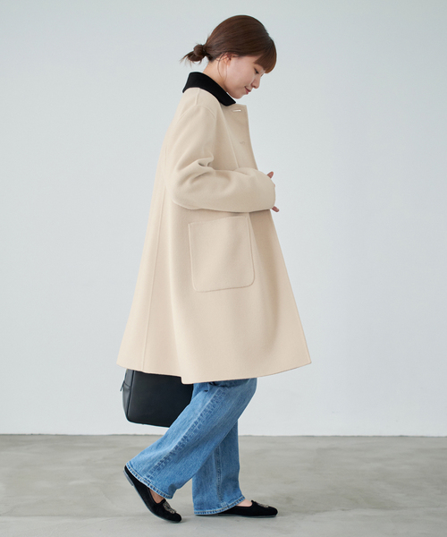 IENA(イエナ)の「Super160 3wayコート(その他アウター・レディース・ベージュ/ブラック・38/36)」の9枚目の写真