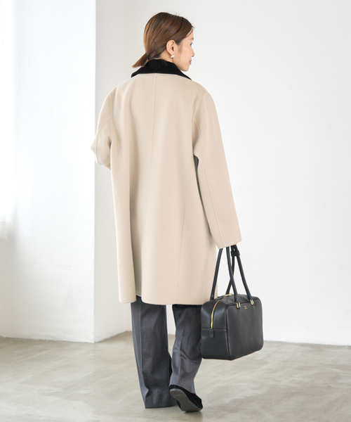 IENA(イエナ) モヘヤトラペーズコート/36 すーちゃん♡様専用 IENA♡モヘヤトラペーズコート size36