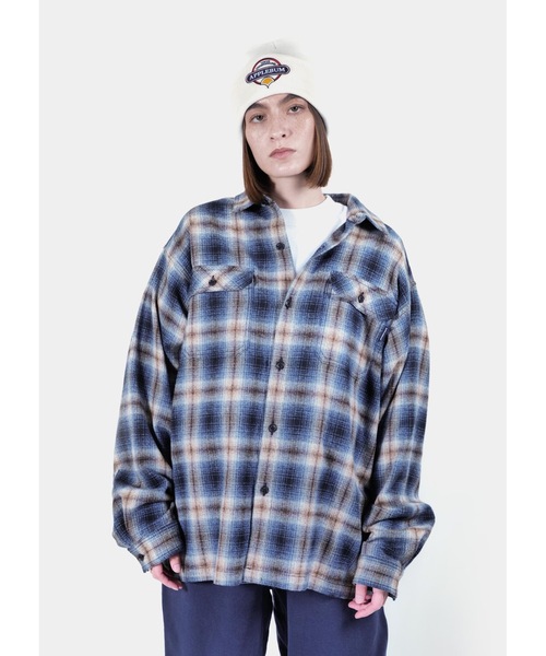 APPLEBUM(アップルバム)の「Melange Check Nel Shirt(シャツ/ブラウス・メンズ・ブルー系その他・MEDIUM/LARGE/X-LARGE/XX-LARGE)」の1枚目の写真