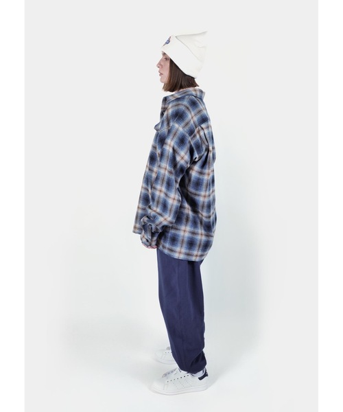 APPLEBUM(アップルバム)の「Melange Check Nel Shirt(シャツ/ブラウス・メンズ・ブルー系その他・MEDIUM/LARGE/X-LARGE/XX-LARGE)」の4枚目の写真