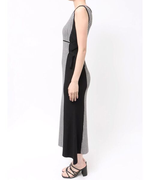 MERCURYDUO（マーキュリーデュオ）の「千鳥柄サイドレースアップニットワンピース（ワンピース・レディース・ブラウン/ブラック・SMALL/MEDIUM）」の18枚目の写真