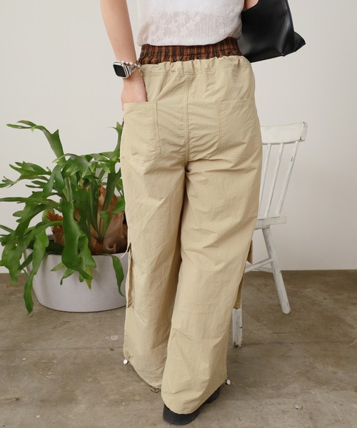 セール】Waist-wrap style nylon pants / 腰巻き風 ナイロンカーゴ