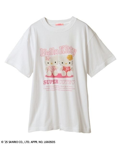 Candy Stripper（キャンディストリッパー）の「【HELLO KITTY】SUPER CUTE Tシャツ（Tシャツ/カットソー・レディース・オフホワイト/ピンク/ブラック・FREE）」の11枚目の写真