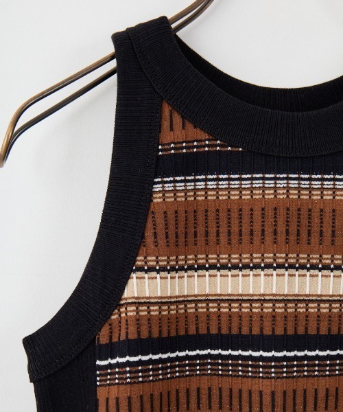 週末のみお値下げtodayful Jacquard Border Tanktop SALE】TODAYFUL Jacquard Border Tanktop 12510614|apricot