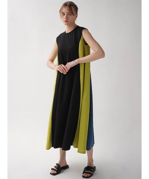 :ETHROF(イーサオブ)の「COLOR SCHEME SLEEVELESS ONE-PIECE(ワンピース・レディース・チャコール/グレー/ブラック・FREE)」の4枚目の写真