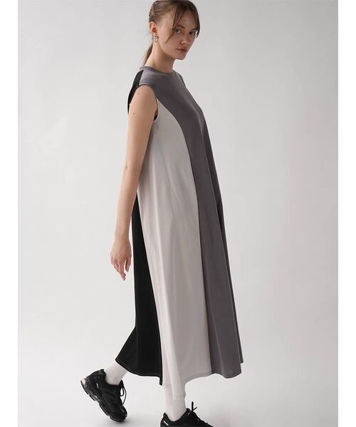 :ETHROF(イーサオブ)の「COLOR SCHEME SLEEVELESS ONE-PIECE(ワンピース・レディース・チャコール/グレー/ブラック・FREE)」の13枚目の写真