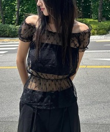シースルー」に該当するトップス（花柄・ボタニカル柄