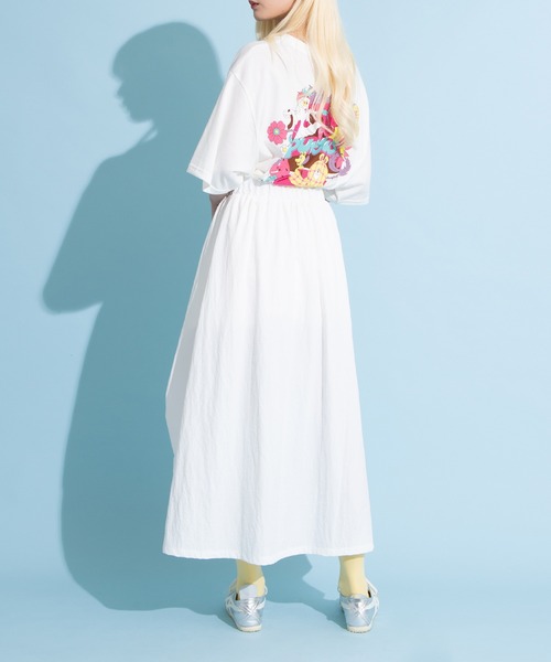 PUNYUS（プニュズ）の「ドロストフレアスカート（スカート・レディース・ブラック/レッド/ホワイト/カーキ/ベージュ・1/2/3/4）」の19枚目の写真