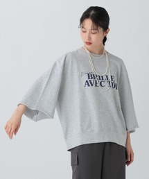 LEPSIM | ミニ裏毛6分袖プリントT　582425(Tシャツ/カットソー)