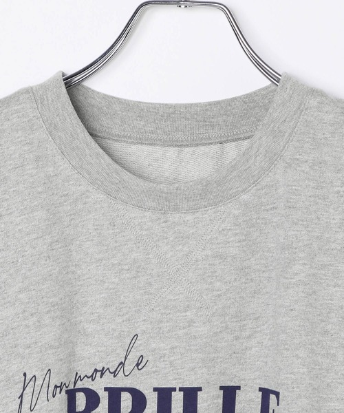 LEPSIM（レプシィム）の「ミニ裏毛6分袖プリントT　582425（Tシャツ/カットソー・レディース・ダークブラウン/グレー/アイボリー・FREE）」の5枚目の写真