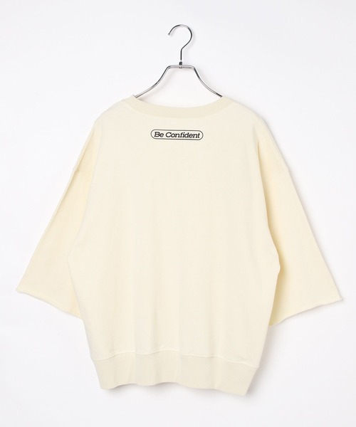 LEPSIM（レプシィム）の「ミニ裏毛6分袖プリントT　582425（Tシャツ/カットソー・レディース・ダークブラウン/グレー/アイボリー・FREE）」の10枚目の写真