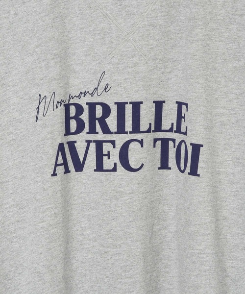 LEPSIM（レプシィム）の「ミニ裏毛6分袖プリントT　582425（Tシャツ/カットソー・レディース・ダークブラウン/グレー/アイボリー・FREE）」の14枚目の写真