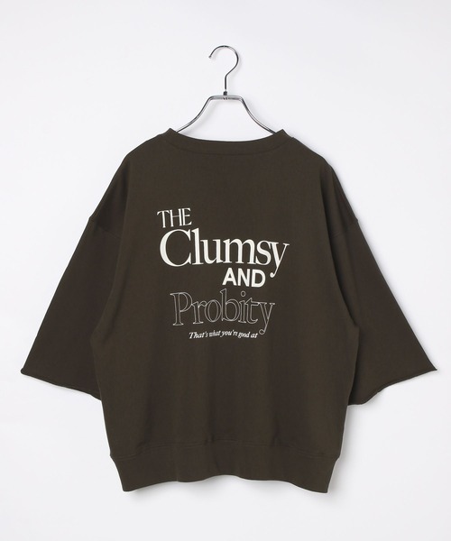 LEPSIM（レプシィム）の「ミニ裏毛6分袖プリントT　582425（Tシャツ/カットソー・レディース・ダークブラウン/グレー/アイボリー・FREE）」の15枚目の写真