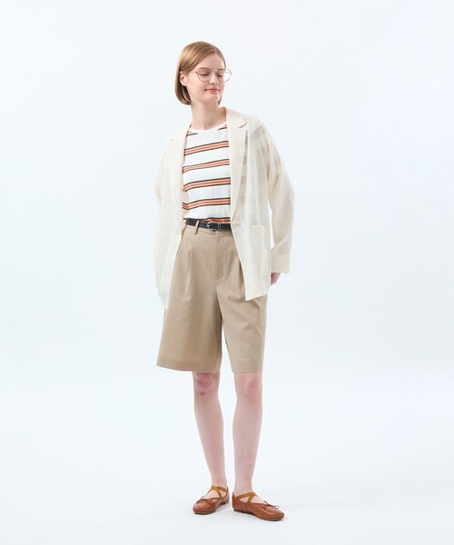MACKINTOSH PHILOSOPHY(マッキントッシュ フィロソフィー)の「シアーガーゼライトジャケット(テーラードジャケット・レディース・オフホワイト/ブラック・36/38)」の4枚目の写真