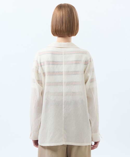 MACKINTOSH PHILOSOPHY(マッキントッシュ フィロソフィー)の「シアーガーゼライトジャケット(テーラードジャケット・レディース・オフホワイト/ブラック・36/38)」の8枚目の写真