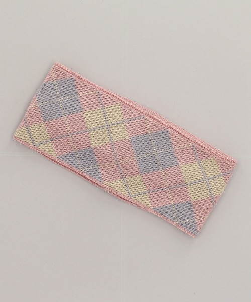 CA4LA(カシラ)の「DIAMOND CHECK HB(ヘアバンド・メンズ・ブラウン/グリーン/ピンク/グレー・ONESIZE)」の1枚目の写真