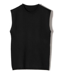 ニット クルーネック ノースリーブ」に該当するブラック/黒色系