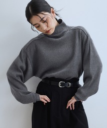 「ADAM ET ROPE'」 長袖ニット 38 チャコールグレー レディース ADAM ET ROPE' 「ADAM ROPE'」 長袖ニット 38 チャコールグレー