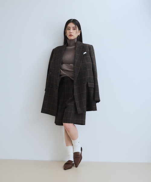 ADAM ET ROPE'(アダムエロペ)の「【WEB限定】・【定番人気】WOOL混リブタートルニット(ニット/セーター・レディース・レッド/ベージュ系その他/ダークブラウン/チャコールグレー/ブラック・FREE)」の10枚目の写真