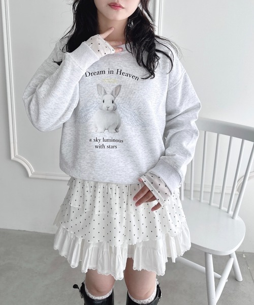 セール】裾フリルドットティアードトップス（Tシャツ/カットソー