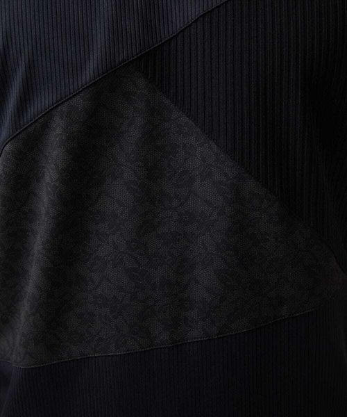MICHEL KLEIN HOMME (ミッシェルクランオム)の「マテリアルブロックVネックカットソー(Tシャツ/カットソー・メンズ・ブラック・MEDIUM/LARGE/X-LARGE)」の7枚目の写真