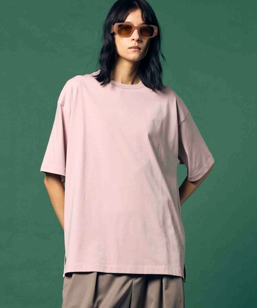 MAISON SPECIAL（メゾンスペシャル）の「《UNISEX》ECIL Prime-Over Crew Neck T-Shirt/ECILプライムオーバークルーネックTシャツ【MAISON SPECIAL/メゾンスペシャル】（Tシャツ/カットソー・メンズ・ホワイト/ブラック/チャコールグレー/ピンク/グリーン/ライム・0/2/1）」の6枚目の写真
