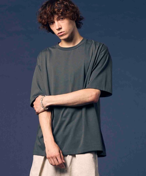 MAISON SPECIAL（メゾンスペシャル）の「《UNISEX》ECIL Prime-Over Crew Neck T-Shirt/ECILプライムオーバークルーネックTシャツ【MAISON SPECIAL/メゾンスペシャル】（Tシャツ/カットソー・メンズ・ホワイト/ブラック/チャコールグレー/ピンク/グリーン/ライム・0/2/1）」の5枚目の写真