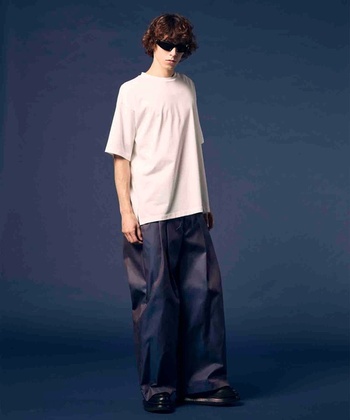 MAISON SPECIAL（メゾンスペシャル）の「《UNISEX》ECIL Prime-Over Crew Neck T-Shirt/ECILプライムオーバークルーネックTシャツ【MAISON SPECIAL/メゾンスペシャル】（Tシャツ/カットソー・メンズ・ホワイト/ブラック/チャコールグレー/ピンク/グリーン/ライム・0/2/1）」の8枚目の写真