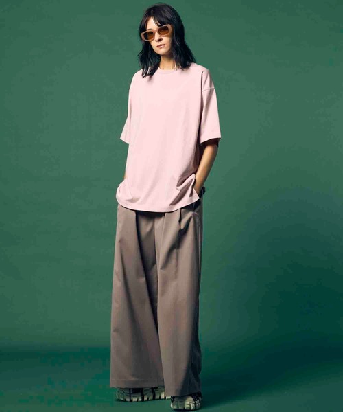 MAISON SPECIAL（メゾンスペシャル）の「《UNISEX》ECIL Prime-Over Crew Neck T-Shirt/ECILプライムオーバークルーネックTシャツ【MAISON SPECIAL/メゾンスペシャル】（Tシャツ/カットソー・メンズ・ホワイト/ブラック/チャコールグレー/ピンク/グリーン/ライム・0/2/1）」の12枚目の写真