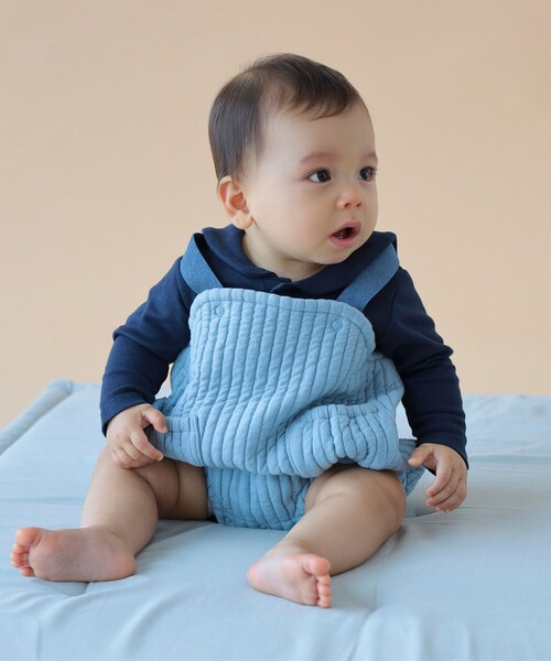 こども ビームス（コドモビームス）の「ベビー キルティング サロペット 2025FW（70～80cm）（ロンパース・キッズ・レッド系その他7/サックスブルー・70/80）」の2枚目の写真