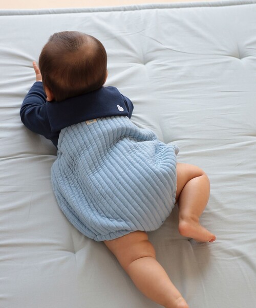 こども ビームス（コドモビームス）の「ベビー キルティング サロペット 2025FW（70～80cm）（ロンパース・キッズ・レッド系その他7/サックスブルー・70/80）」の5枚目の写真