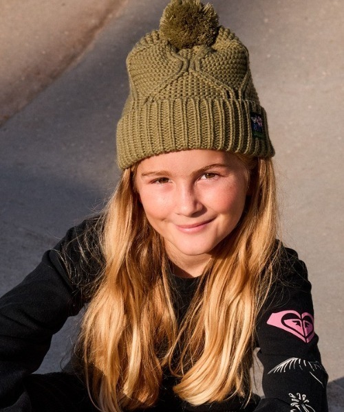 ROXY(ロキシー)の「PETITE HANG FIVE/ロキシーキッズニットキャップ・ビーニー(ニットキャップ/ビーニー・キッズ・グリーン・FREE)」の2枚目の写真