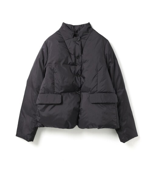 mizuiroind(ミズイロインド)の「mizuiro ind ダウンテーラードジャケット(ダウンジャケット/コート・レディース・ネイビー/カーキ/ブラック・FREE)」の4枚目の写真