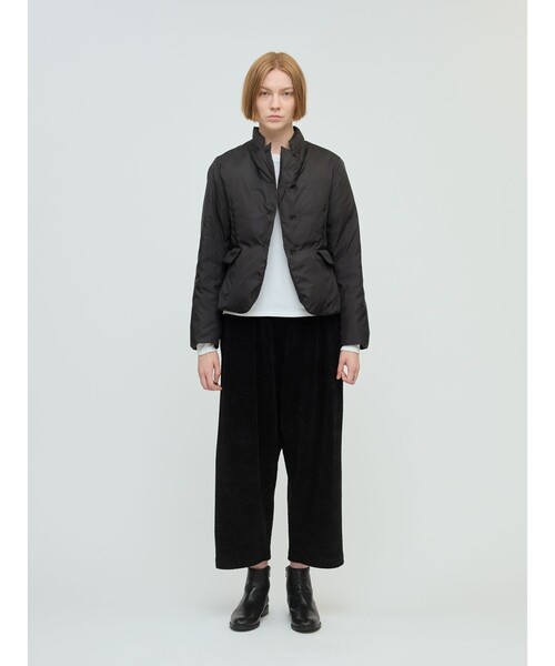 ミズイロインド ダウン ジャケット コート テーラード ブラック 軽量 セール】mizuiro ind ダウンテーラードジャケット（ダウンジャケット