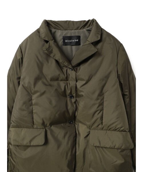 ミズイロインド ダウン ジャケット コート テーラード ブラック 軽量 セール】mizuiro ind ダウンテーラードジャケット（ダウンジャケット