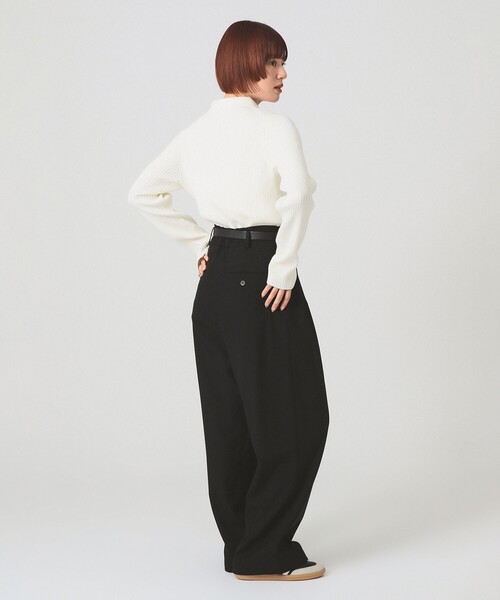 Ray BEAMS(レイビームス)の「リブ ニット ポロシャツ(ポロシャツ・レディース・オフホワイト/クリーム/ブラック/ピンク・ONE SIZE)」の21枚目の写真