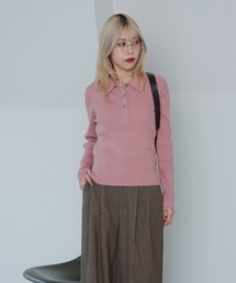 Ray BEAMS | リブ ニット ポロシャツ [手洗い可](ポロシャツ)