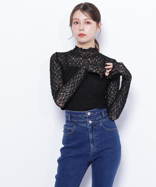 JILL by JILL STUART(ジルバイジルスチュアート)の「◇ミニフリルレースカットソー(Tシャツ/カットソー・レディース・ブラック/ピンク/ホワイト・FREE)」の4枚目の写真