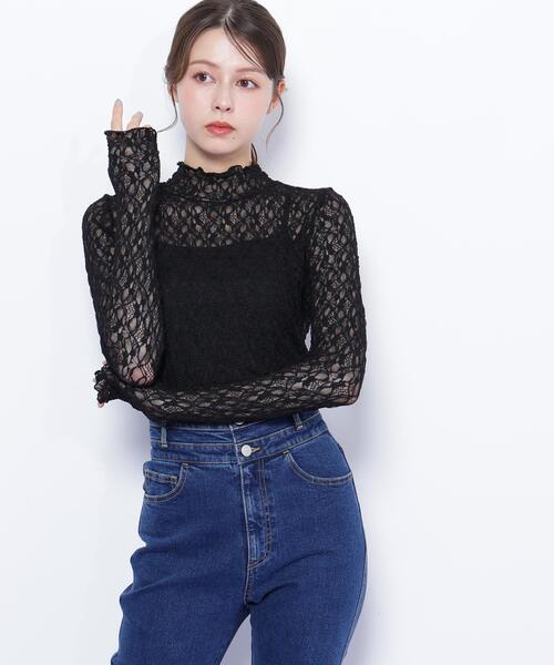 JILL by JILL STUART(ジルバイジルスチュアート)の「◇ミニフリルレースカットソー(Tシャツ/カットソー・レディース・ブラック/ピンク/ホワイト・FREE)」の5枚目の写真