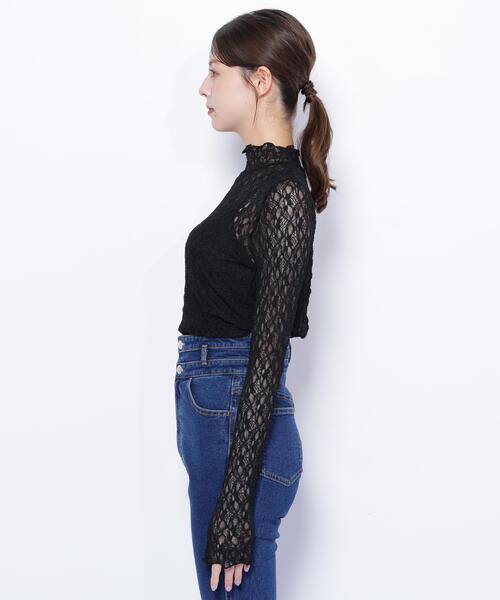 JILL by JILL STUART(ジルバイジルスチュアート)の「◇ミニフリルレースカットソー(Tシャツ/カットソー・レディース・ブラック/ピンク/ホワイト・FREE)」の6枚目の写真
