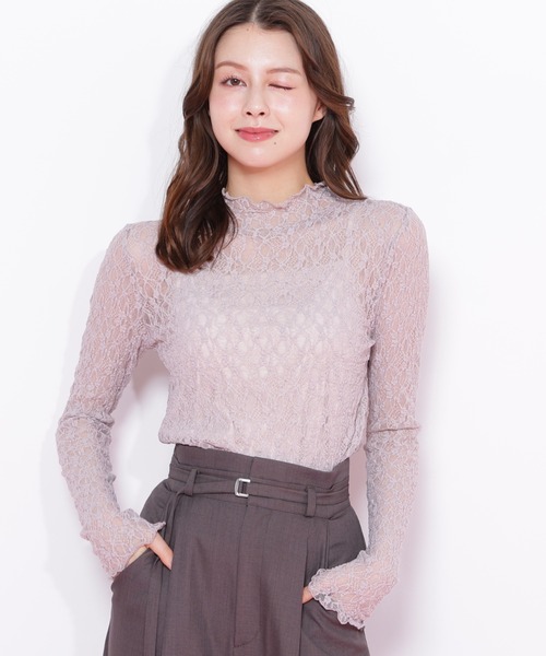 JILL by JILL STUART(ジルバイジルスチュアート)の「◇ミニフリルレースカットソー(Tシャツ/カットソー・レディース・ブラック/ピンク/ホワイト・FREE)」の3枚目の写真
