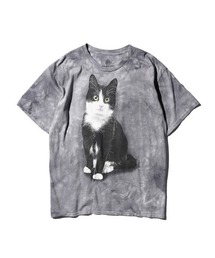 LIQUID BLUE（リキッドブルー）の「LIQUID BLUE リキッドブルー / "TIE DYE"TEE アニマル　猫柄　惑星（Tシャツ/カットソー）」
