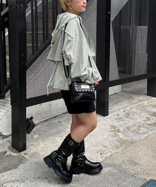 CIAOPANIC（チャオパニック）の「3点SETシャツボレロフーディー（シャツ/ブラウス・レディース・ベージュ/サックスブルー/ブルー/グリーン/レッド・ONE SIZE）」の16枚目の写真