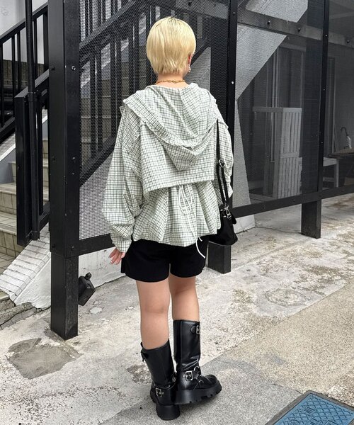 CIAOPANIC（チャオパニック）の「3点SETシャツボレロフーディー（シャツ/ブラウス・レディース・ベージュ/サックスブルー/ブルー/グリーン/レッド・ONE SIZE）」の17枚目の写真