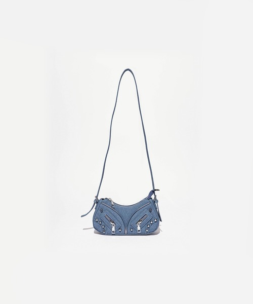 Chick（チック）の「ジッパーデザイン スタッズショルダーバッグ（ショルダーバッグ・レディース・ブラック/グレー/ブルー・FREE）」の10枚目の写真